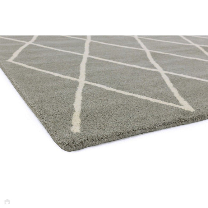 Albany Diamond Modern Geometric Hand-Woven Wool Grey Silver/Cream Rug-Asiatic Carpets-Rug Love - The Most Loved Rug Store