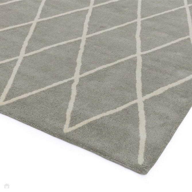 Albany Diamond Modern Geometric Hand-Woven Wool Grey Silver/Cream Rug-Asiatic Carpets-Rug Love - The Most Loved Rug Store