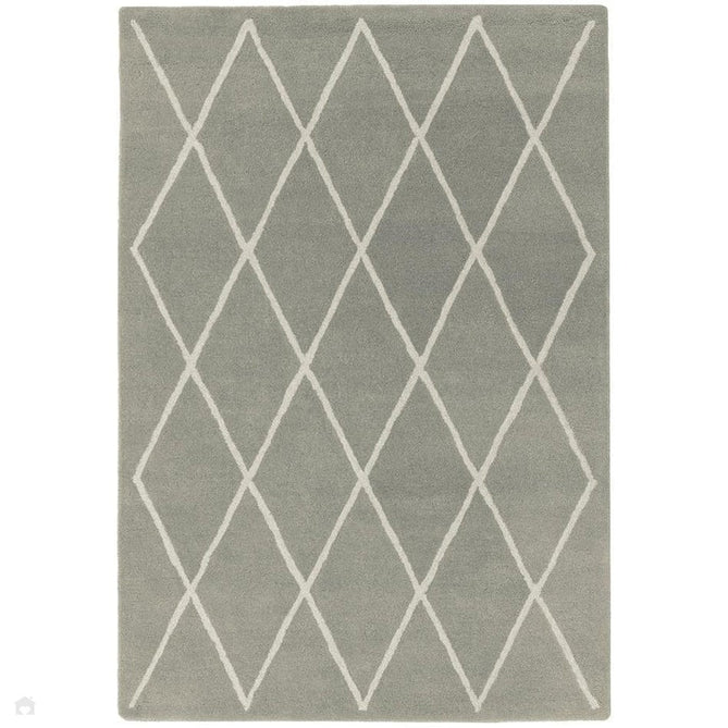 Albany Diamond Modern Geometric Hand-Woven Wool Grey Silver/Cream Rug-Asiatic Carpets-Rug Love - The Most Loved Rug Store