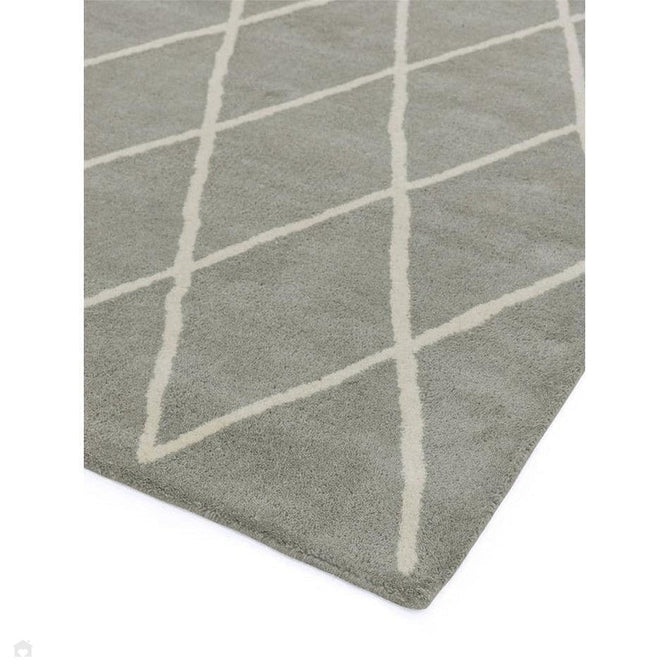 Albany Diamond Modern Geometric Hand-Woven Wool Grey Silver/Cream Rug-Asiatic Carpets-Rug Love - The Most Loved Rug Store