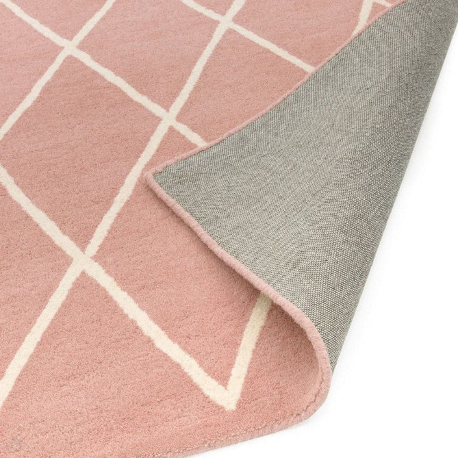 Albany Diamond Modern Geometric Hand-Woven Wool Light Dusty Pink/Cream Rug-Asiatic Carpets-Rug Love - The Most Loved Rug Store