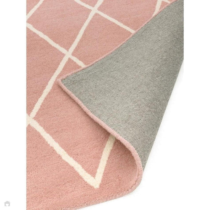 Albany Diamond Modern Geometric Hand-Woven Wool Light Dusty Pink/Cream Rug-Asiatic Carpets-Rug Love - The Most Loved Rug Store