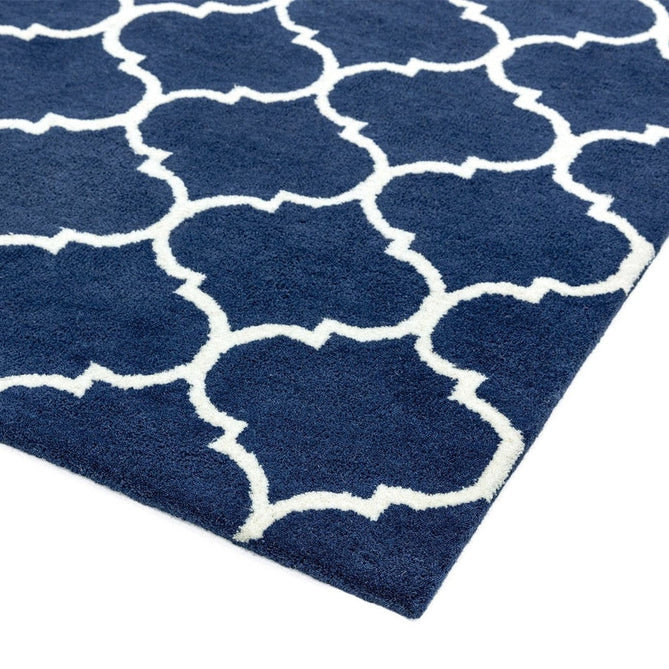 Albany Ogee Modern Geometric Hand-Woven Wool Blue Rug-Asiatic Carpets-Rug Love - The Most Loved Rug Store