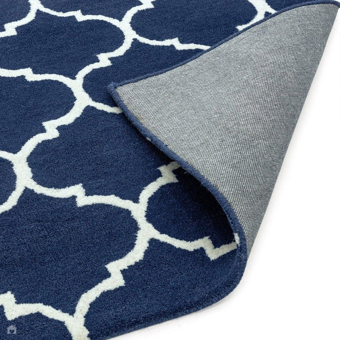 Albany Ogee Modern Geometric Hand-Woven Wool Blue Rug-Asiatic Carpets-Rug Love - The Most Loved Rug Store