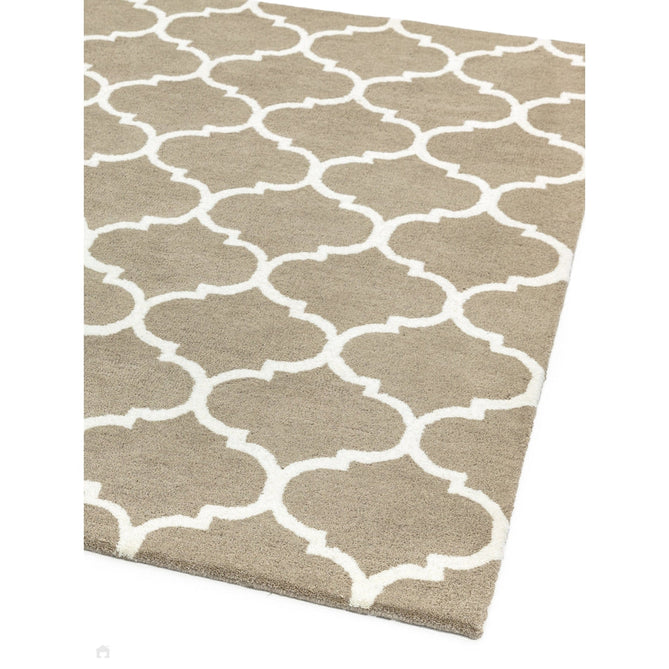 Albany Ogee Modern Geometric Hand-Woven Wool Camel Rug-Asiatic Carpets-Rug Love - The Most Loved Rug Store