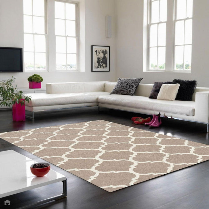 Albany Ogee Modern Geometric Hand-Woven Wool Camel Rug-Asiatic Carpets-Rug Love - The Most Loved Rug Store