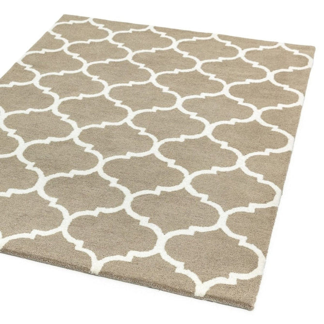 Albany Ogee Modern Geometric Hand-Woven Wool Camel Rug-Asiatic Carpets-Rug Love - The Most Loved Rug Store