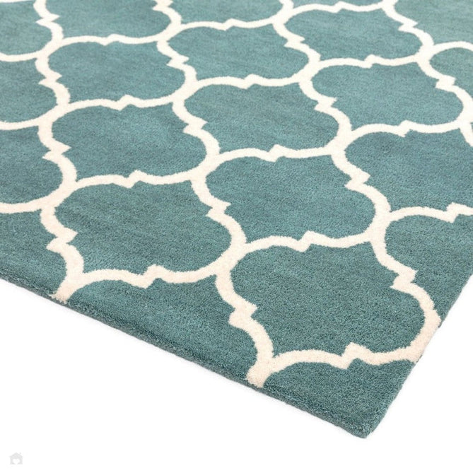 Albany Ogee Modern Geometric Hand-Woven Wool Duck Egg Rug-Asiatic Carpets-Rug Love - The Most Loved Rug Store