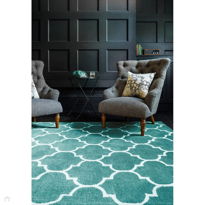 Albany Ogee Modern Geometric Hand-Woven Wool Duck Egg Rug-Asiatic Carpets-Rug Love - The Most Loved Rug Store