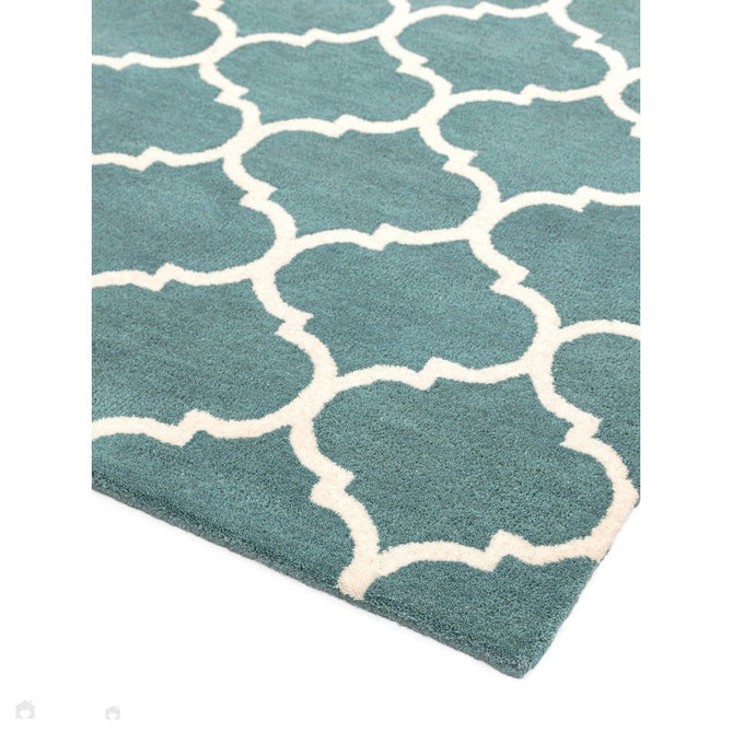 Albany Ogee Modern Geometric Hand-Woven Wool Duck Egg Rug-Asiatic Carpets-Rug Love - The Most Loved Rug Store