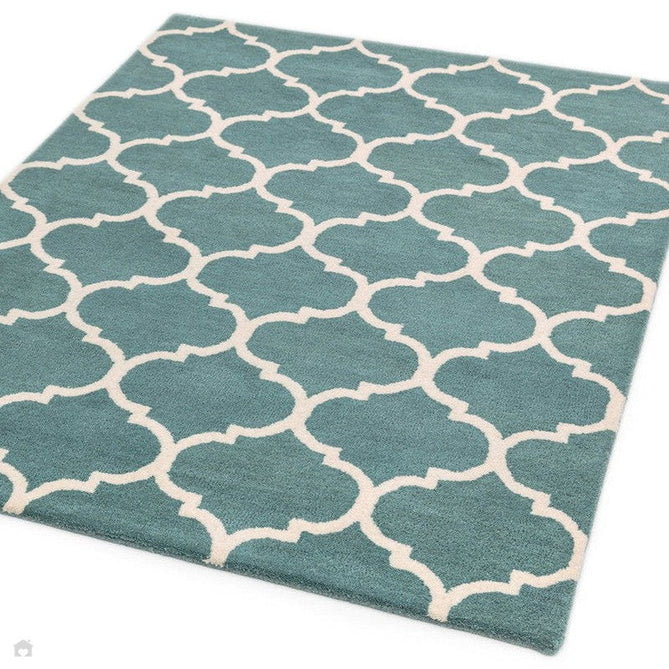 Albany Ogee Modern Geometric Hand-Woven Wool Duck Egg Rug-Asiatic Carpets-Rug Love - The Most Loved Rug Store