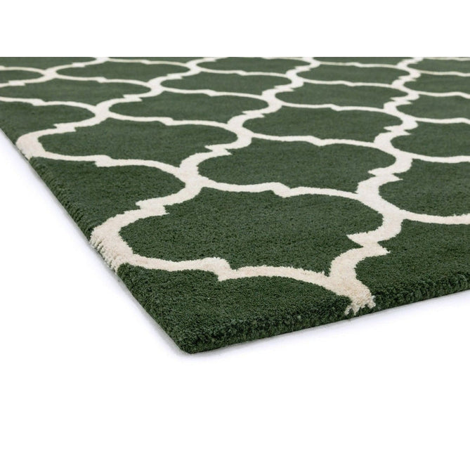 Albany Ogee Modern Geometric Hand-Woven Wool Green Rug-Asiatic Carpets-Rug Love - The Most Loved Rug Store