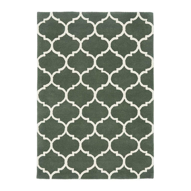 Albany Ogee Modern Geometric Hand-Woven Wool Green Rug-Asiatic Carpets-Rug Love - The Most Loved Rug Store