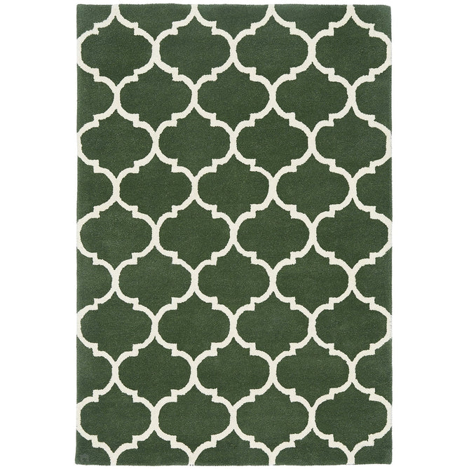 Albany Ogee Modern Geometric Hand-Woven Wool Green Rug-Asiatic Carpets-Rug Love - The Most Loved Rug Store