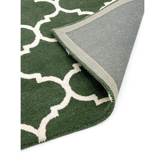 Albany Ogee Modern Geometric Hand-Woven Wool Green Rug-Asiatic Carpets-Rug Love - The Most Loved Rug Store