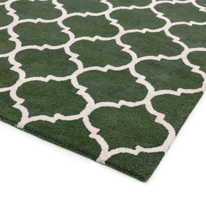 Albany Ogee Modern Geometric Hand-Woven Wool Green Rug-Asiatic Carpets-Rug Love - The Most Loved Rug Store