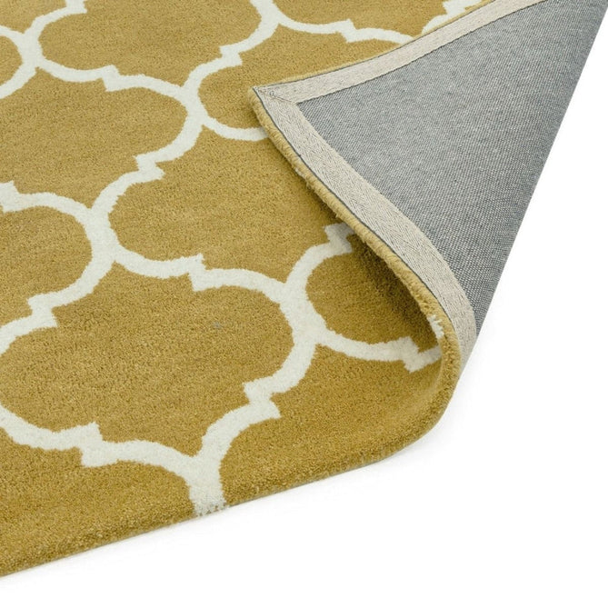 Albany Ogee Modern Geometric Hand-Woven Wool Ochre Rug-Asiatic Carpets-Rug Love - The Most Loved Rug Store