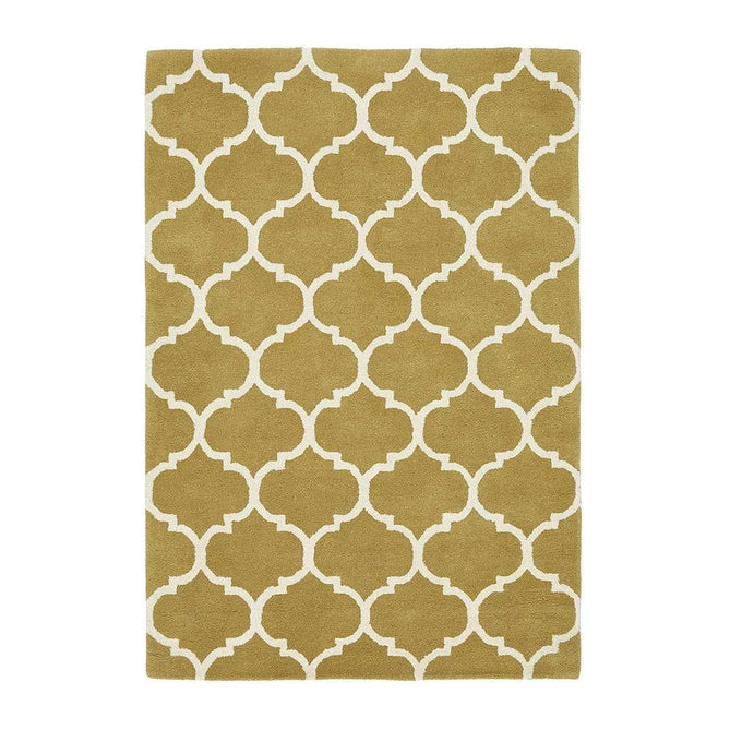 Albany Ogee Modern Geometric Hand-Woven Wool Ochre Rug-Asiatic Carpets-Rug Love - The Most Loved Rug Store