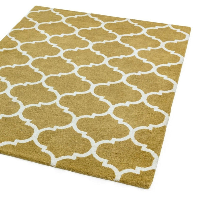 Albany Ogee Modern Geometric Hand-Woven Wool Ochre Rug-Asiatic Carpets-Rug Love - The Most Loved Rug Store