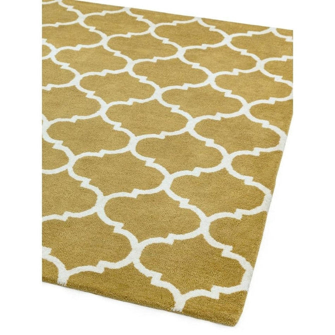 Albany Ogee Modern Geometric Hand-Woven Wool Ochre Rug-Asiatic Carpets-Rug Love - The Most Loved Rug Store