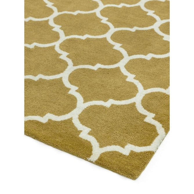 Albany Ogee Modern Geometric Hand-Woven Wool Ochre Rug-Asiatic Carpets-Rug Love - The Most Loved Rug Store