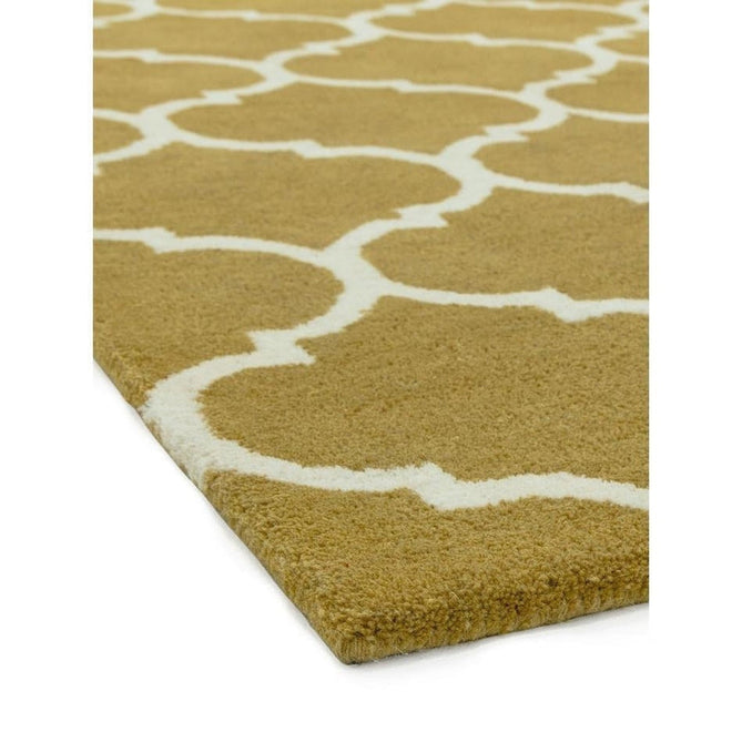 Albany Ogee Modern Geometric Hand-Woven Wool Ochre Rug-Asiatic Carpets-Rug Love - The Most Loved Rug Store