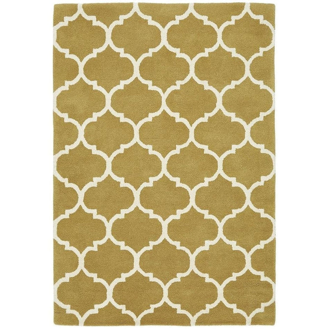 Albany Ogee Modern Geometric Hand-Woven Wool Ochre Rug-Asiatic Carpets-Rug Love - The Most Loved Rug Store