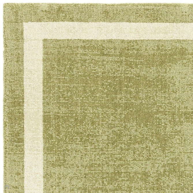 Albi Modern Plain Border Hand-Woven Textured Wool Low Flat Pile Green Rug-Asiatic Carpets-Rug Love - The Most Loved Rug Store