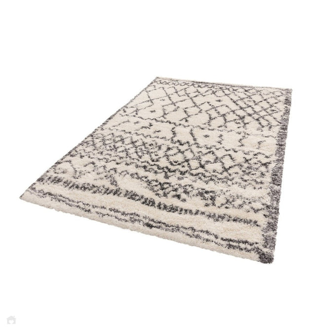 Alto AL04 Modern Moroccan Berber Soft Plush Boho Shaggy Cream/Grey Rug-Asiatic Carpets-Rug Love - The Most Loved Rug Store