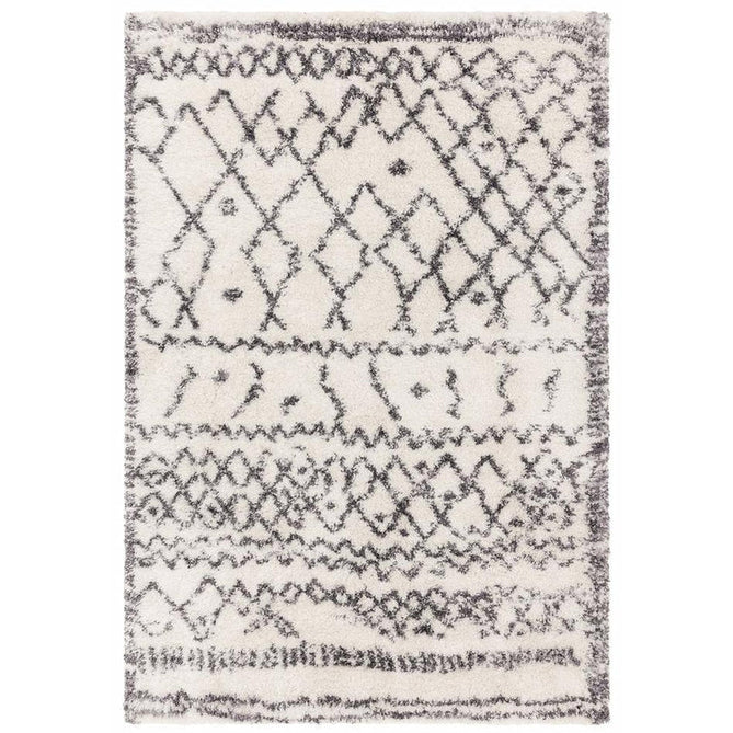 Alto AL04 Modern Moroccan Berber Soft Plush Boho Shaggy Cream/Grey Rug-Asiatic Carpets-Rug Love - The Most Loved Rug Store