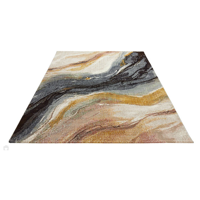 Amara AMA102 Modern Abstract Marbled Granite Stone High-Density Soft-Touch Polyester Peal/Midnight Rug-Concept Looms-Rug Love - The Most Loved Rug Store