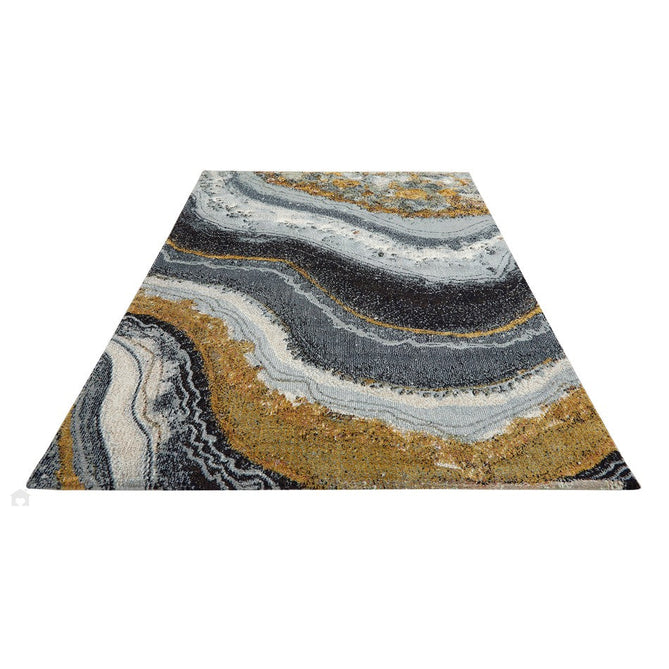 Amara AMA103 Modern Abstract Marbled Granite Stone High-Density Soft-Touch Polyester Grey/Blue/Bronze Rug-Concept Looms-Rug Love - The Most Loved Rug Store