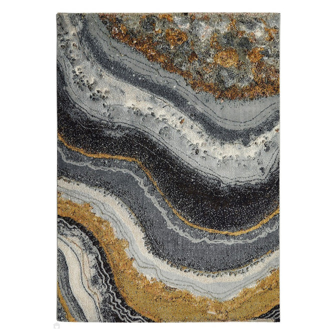 Amara AMA103 Modern Abstract Marbled Granite Stone High-Density Soft-Touch Polyester Grey/Blue/Bronze Rug-Concept Looms-Rug Love - The Most Loved Rug Store