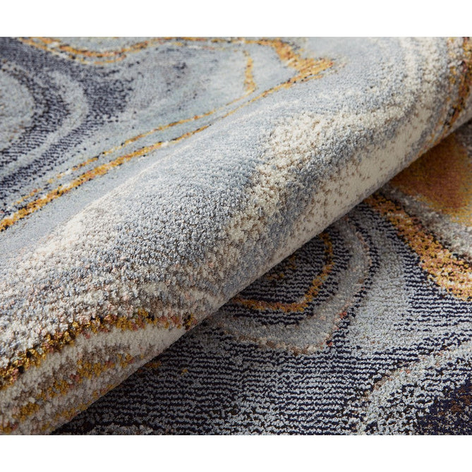 Amara AMA107 Modern Abstract Marbled Granite Stone High-Density Soft-Touch Polyester Blue/Bronze Rug-Concept Looms-Rug Love - The Most Loved Rug Store