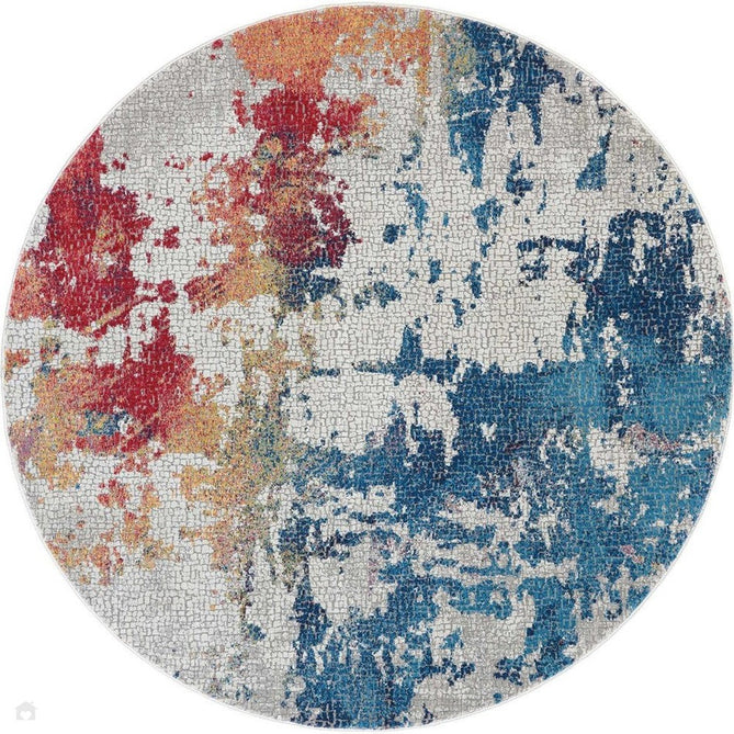 Ankara Global ANR10 Multicolour Round Rug-Nourison-Rug Love - The Most Loved Rug Store