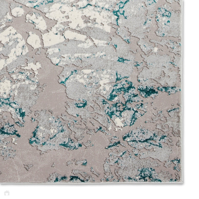 Apollo 2677 Modern Abstract Distressed Marble Metallic Shimmer High-Density Textured Flat Pile Grey/Green/Cream Rug-Think Rugs-Rug Love - The Most Loved Rug Store