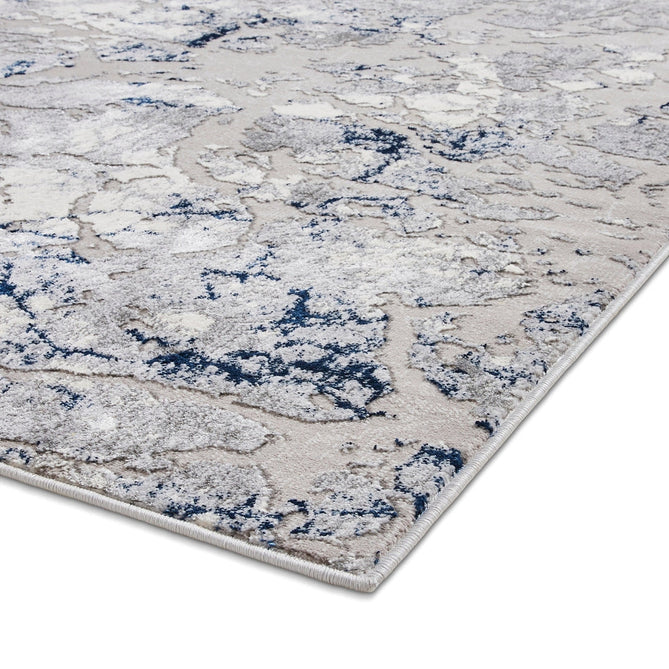 Apollo 2677 Modern Abstract Distressed Marble Metallic Shimmer High-Density Textured Flat Pile Grey/Navy/Cream Rug-Think Rugs-Rug Love - The Most Loved Rug Store