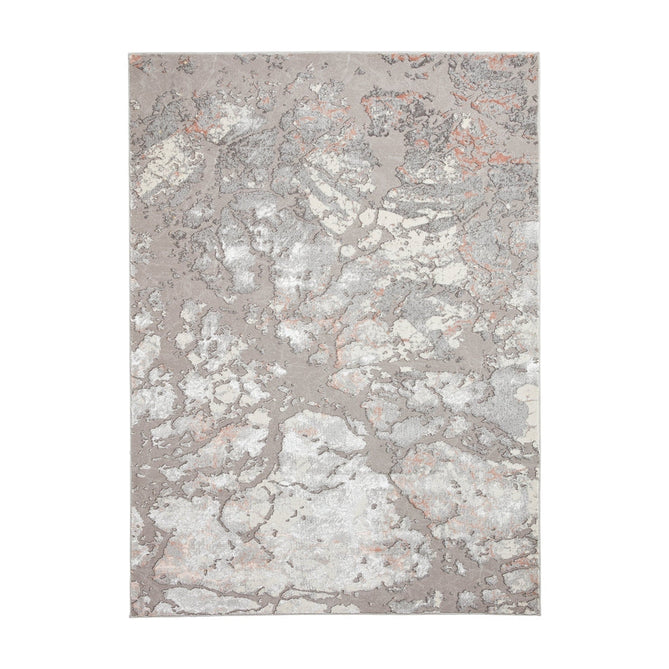 Apollo 2677 Modern Abstract Distressed Marble Metallic Shimmer High-Density Textured Flat Pile Grey/Rose/Cream Rug-Think Rugs-Rug Love - The Most Loved Rug Store