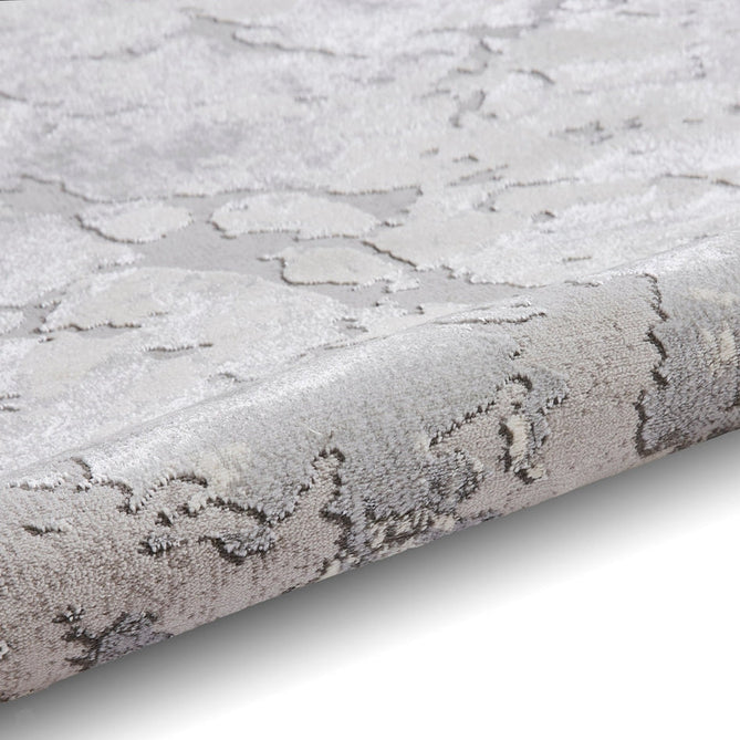 Apollo 2677 Modern Abstract Distressed Marble Metallic Shimmer High-Density Textured Flat Pile Grey/Silver/Ivory Rug-Think Rugs-Rug Love - The Most Loved Rug Store