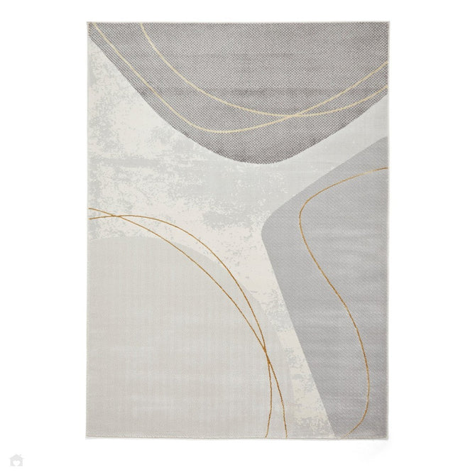 Apollo E9974 Modern Abstract Distressed Marble Metallic Shimmer High-Density Textured Flat Pile Grey/Gold Rug-Think Rugs-Rug Love - The Most Loved Rug Store