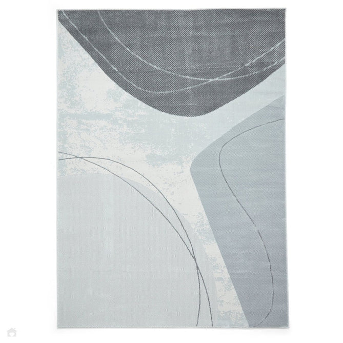 Apollo E9974 Modern Abstract Distressed Marble Metallic Shimmer High-Density Textured Flat Pile Grey/Silver Rug-Think Rugs-Rug Love - The Most Loved Rug Store