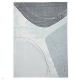 Apollo E9974 Modern Abstract Distressed Marble Metallic Shimmer High-Density Textured Low Profile Short-Pile Grey/Silver Rug