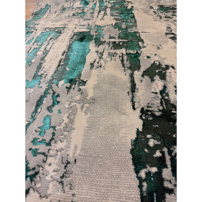 Apollo GR579 Modern Abstract Distressed Metallic Shimmer High-Density Textured Flat Pile Grey/Green/Cream Rug-Think Rugs-Rug Love - The Most Loved Rug Store