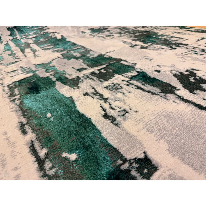 Apollo GR579 Modern Abstract Distressed Metallic Shimmer High-Density Textured Flat Pile Grey/Green/Cream Rug-Think Rugs-Rug Love - The Most Loved Rug Store