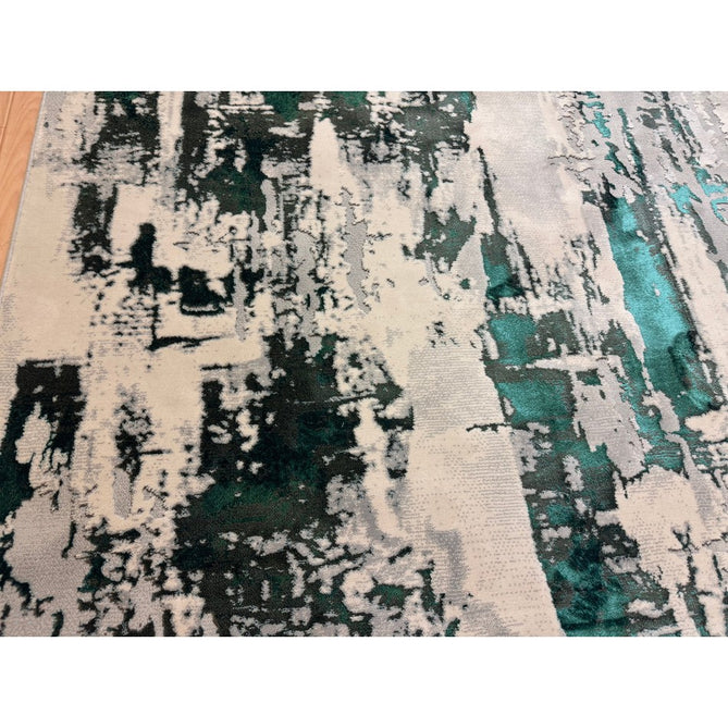 Apollo GR579 Modern Abstract Distressed Metallic Shimmer High-Density Textured Flat Pile Grey/Green/Cream Rug-Think Rugs-Rug Love - The Most Loved Rug Store