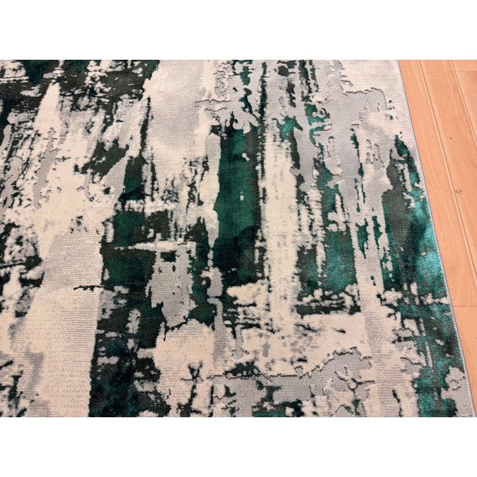 Apollo GR579 Modern Abstract Distressed Metallic Shimmer High-Density Textured Flat Pile Grey/Green/Cream Rug-Think Rugs-Rug Love - The Most Loved Rug Store