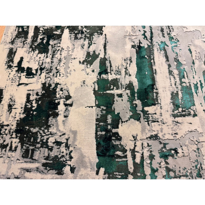 Apollo GR579 Modern Abstract Distressed Metallic Shimmer High-Density Textured Flat Pile Grey/Green/Cream Rug-Think Rugs-Rug Love - The Most Loved Rug Store