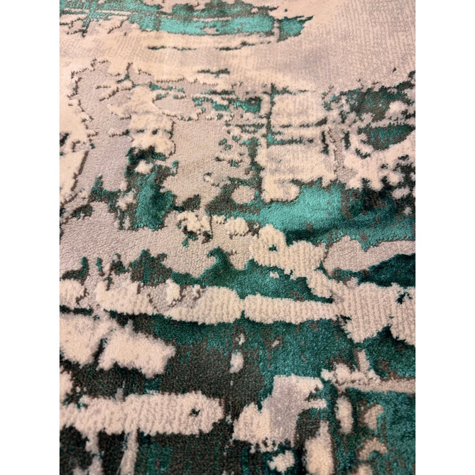 Apollo GR579 Modern Abstract Distressed Metallic Shimmer High-Density Textured Flat Pile Grey/Green/Cream Rug-Think Rugs-Rug Love - The Most Loved Rug Store