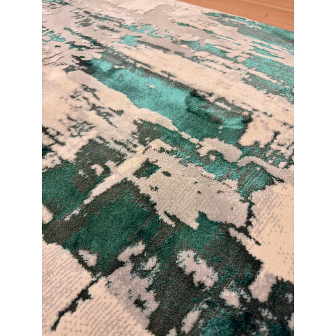 Apollo GR579 Modern Abstract Distressed Metallic Shimmer High-Density Textured Flat Pile Grey/Green/Cream Rug-Think Rugs-Rug Love - The Most Loved Rug Store