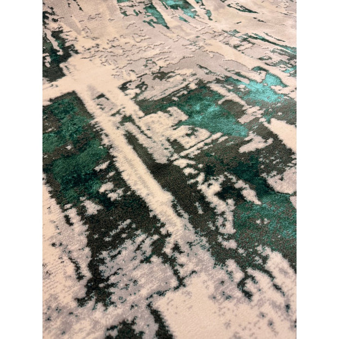 Apollo GR579 Modern Abstract Distressed Metallic Shimmer High-Density Textured Flat Pile Grey/Green/Cream Rug-Think Rugs-Rug Love - The Most Loved Rug Store